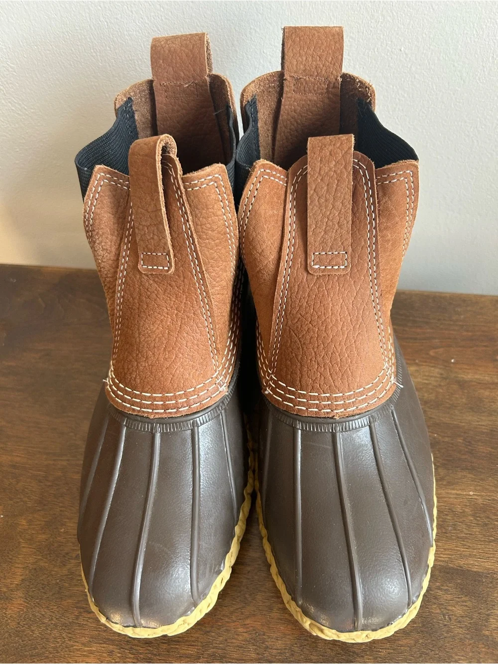 Women’s L.L Bean Chelsea Brown Leather Boots size 8.5 Outdoor Rain Like New - Picture 16 of 16